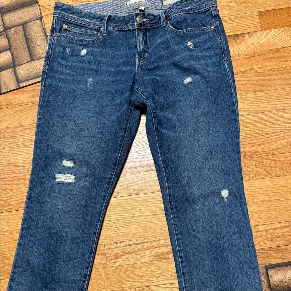 Women's Blue Distressed Gap 12/31  Jeans